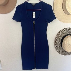 Brand new, never worn, express, dark blue extra small dress